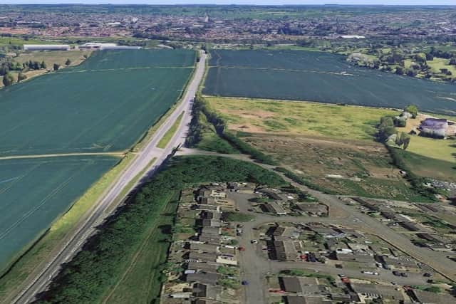 The crash happened at the A43 at Broughton. Image: Google Earth