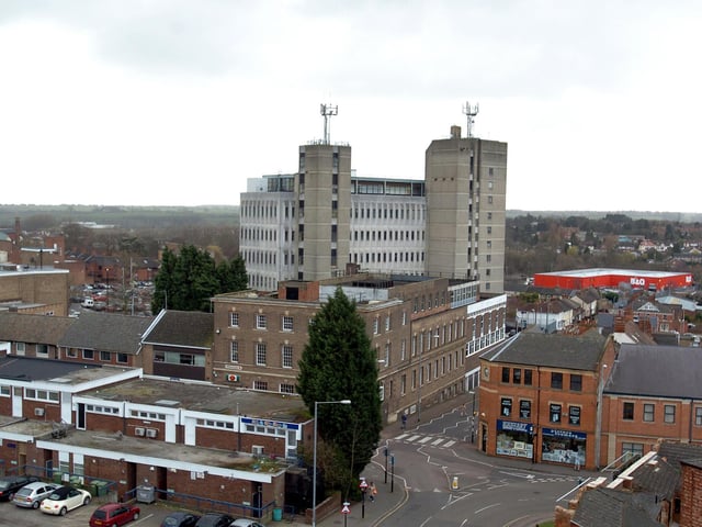 A view of the Post Office building, Kettering, taken in March 2007