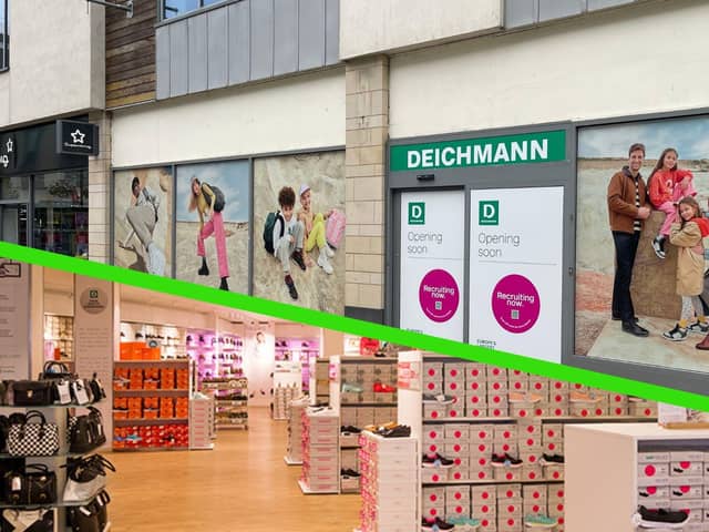 Deichmann will open its doors in Corby on September 26, and will hold a grand opening on September 30. Image: (top) National World and (bottom) Deichmann.