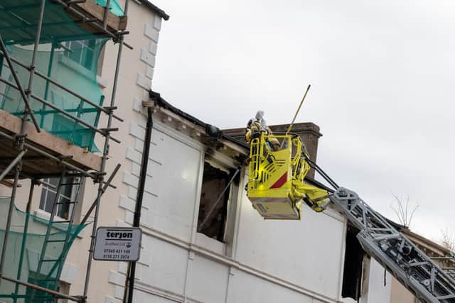 Overnight one appliance continued to monitor temperatures and damp down any small pockets of fire and smouldering materials.