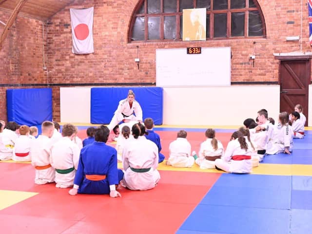 GB Judoka Acelya Toprak guest coaches junior students at Shudan Wellingborough Judo Club Master Class event