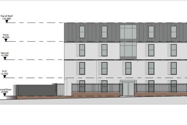 Plans were for four floors for the flats in Job's Yard, Kettering, submitted to North Northants Council