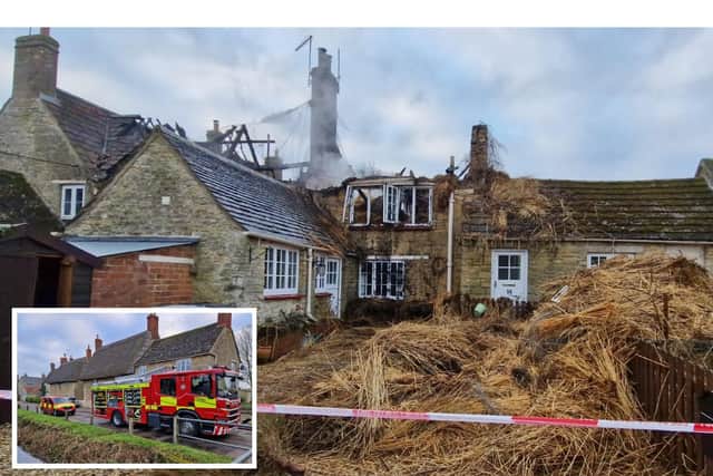 Aftermath of the fire in properties in Grafton Underwood near Kettering / National World
