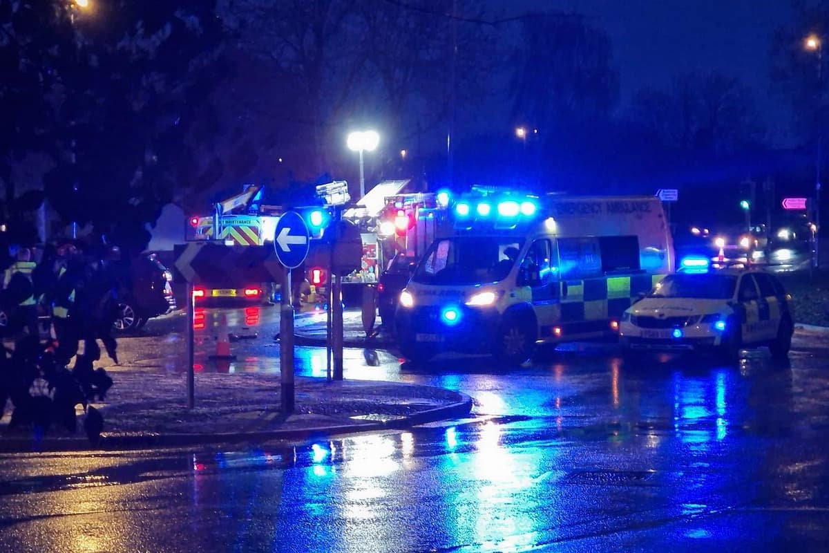 Heavily Pregnant Woman Taken To Hospital After Christmas Car Crash In Northampton