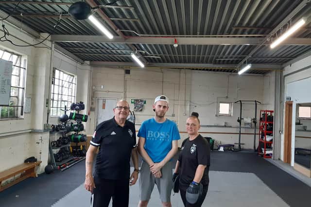 Ray, Charlie and Sharon, coaches at Wellingborough Amateur Boxing Club