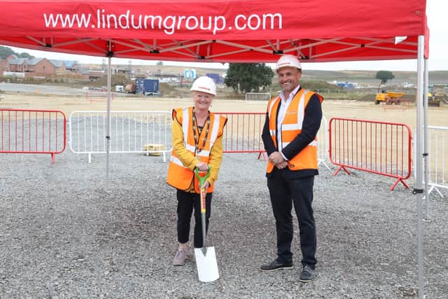 L-r Cllr Valerie Anslow deputy Mayor of Wellingborough and Mark Best, director of Midtown Capital, managing partners of Glenvale Park LLP