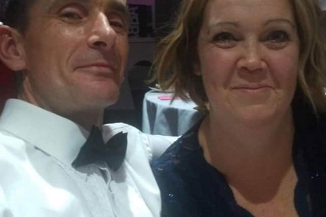 Gemma and her husband Mike at a fundraising event for Queen Elizabeth Hospital, Birmingham.