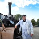 Father and son Andrew and Michael Lee with their 1916 Wallis & Stevens steam roller called Midnight who are new to the event.
PICTURE: ANDREW CARPENTER