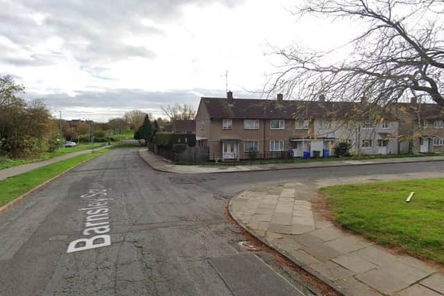 Barnsley Square, Corby, where police say one of the attempted robberies took place