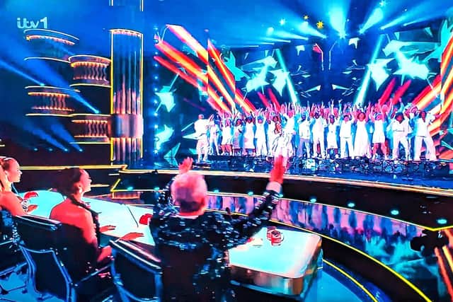 Northants Sings Out choir performing on the final of Britain's Got Talent.