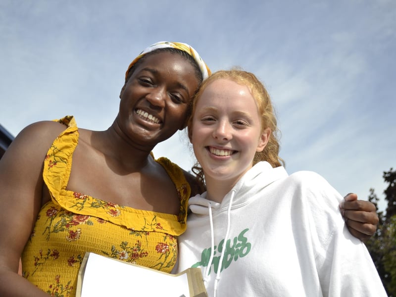 Angel Osuya and Lydia Flanagan at Bishop Stopford School in Kettering