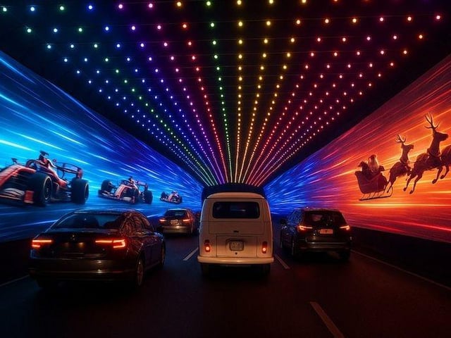 One of the many illuminations at Lap of Lights