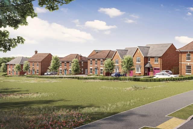 An artist's impression of Davidsons' homes coming to Corby