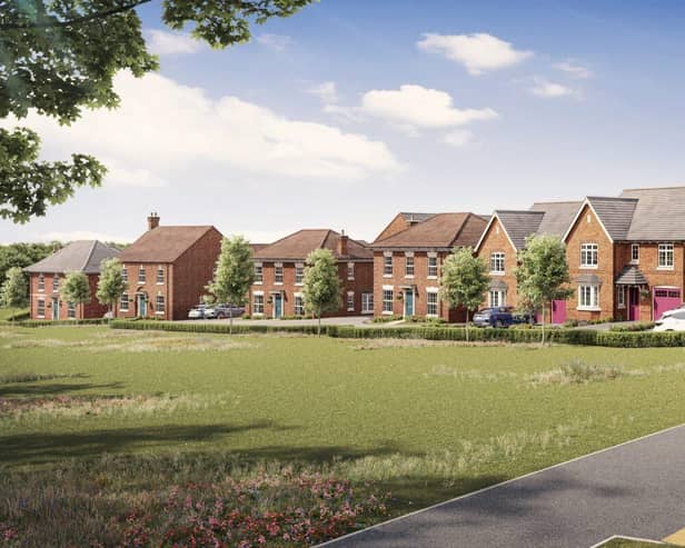 An artist's impression of Davidsons' homes coming to Corby