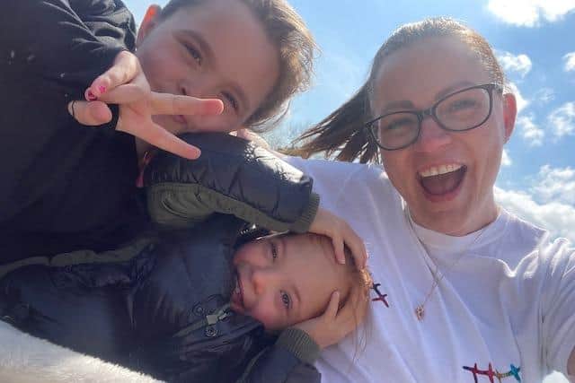 Natasha Goodman with children Richard Jnr and Isabella