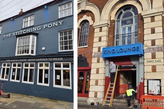 The Stitching Pony in Market Street and the Kino Lounge in Market Place/National World