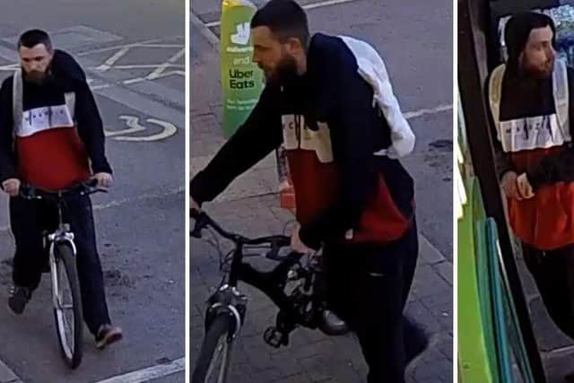 Police officers have released an image of a man they believe may have information regarding a residential burglary in Woodland Avenue, Northampton.