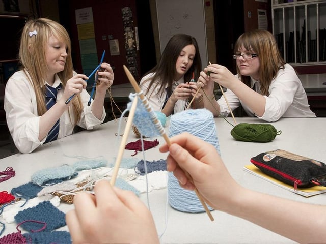 We're not sure why, but back in 2009, pupils made cat blankets