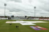 It was a soggy scene at the County Ground throughout Monday (Photo by David Rogers/Getty Images)