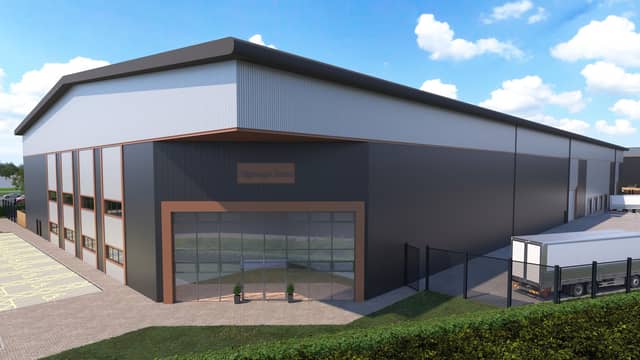 A CGI of Saxon 68, a new 68,000 sq ft industrial/logistics unit which forms the final phase of development at Saxon Park, Corby.