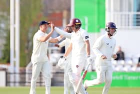 James Sales trudges off the field after he was dismissed in Northants' first innings against Kent