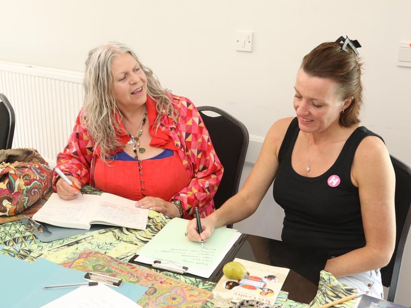 Kettering Festival of Literature 2023 - Kezzabelle Ambler and her 'Weaving Words' workshop with Wendy Shakespeare