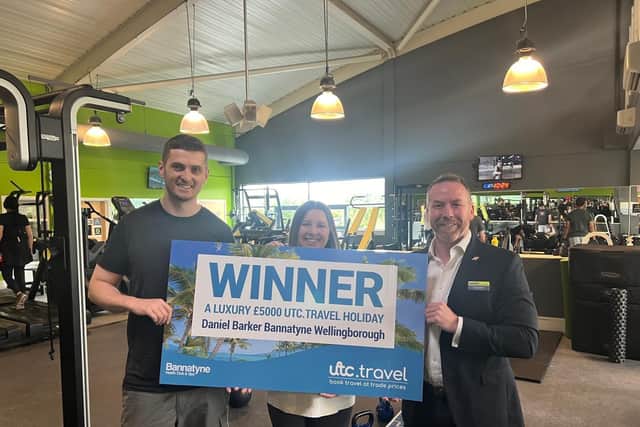 Daniel Barker, next door neighbour Charlotte Boreham, Bannatyne General Manager Black Newbold