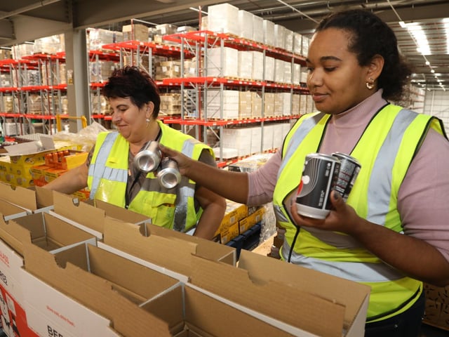 Orders are picked by hand