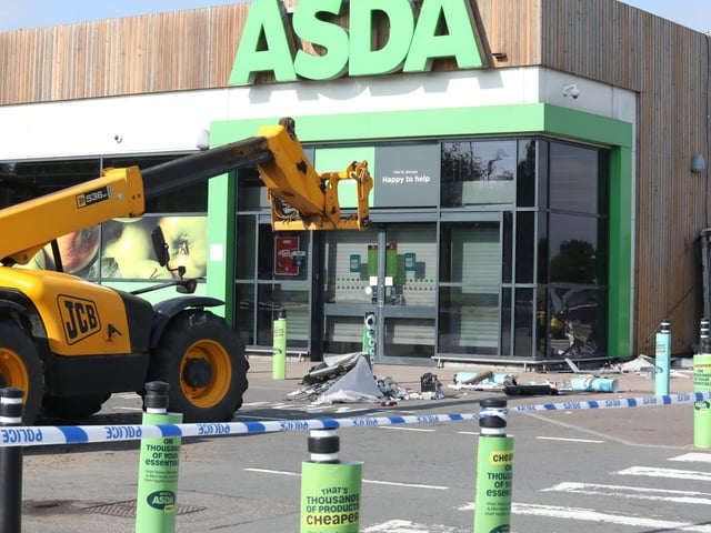 Raunds Asda telehandler ATM theft/IMG