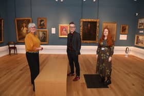 Alfred East Art Gallery, Kettering L-r Billie Stevenson (Alfred East Gallery manager), Adam Wallis (heritage officer) and Emily Hayland (learning ans engagement officer) /IMG