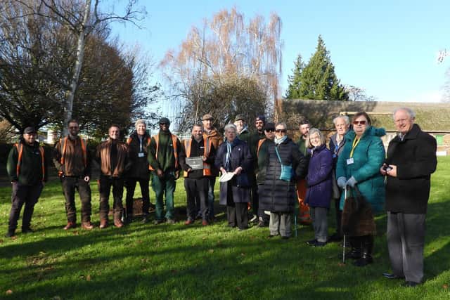 Wellingborough Civic Society committee and members of the NNC Grounds Services Team