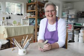 Potter Louise Crookenden-Johnson has created the robins for Cransley Hospice's 25th anniversary