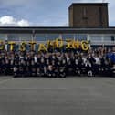 Pupils celebrate at Kings Heath Primary Academy