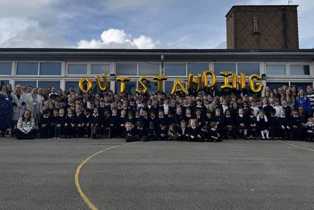 Pupils celebrate at Kings Heath Primary Academy