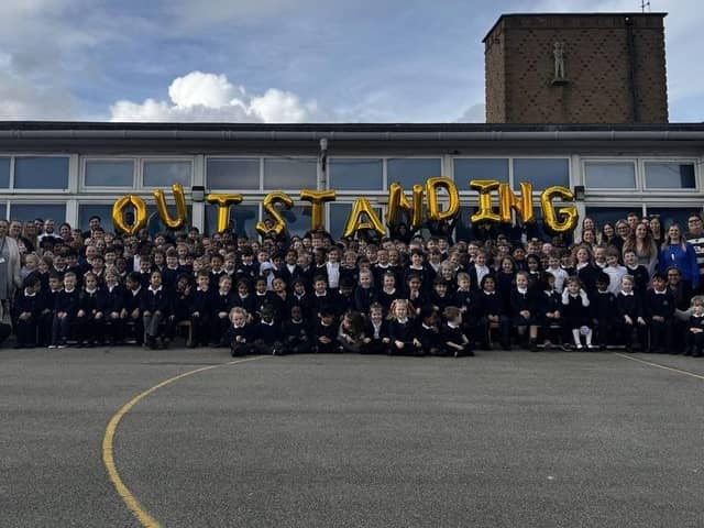 Pupils celebrate at Kings Heath Primary Academy