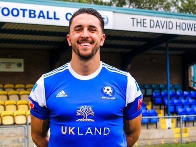 New Corby Town signing Charley Sanders