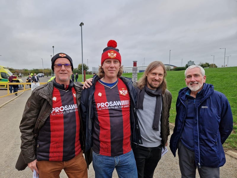 Poppies fans at the FA Cup first round game at Northampton Town