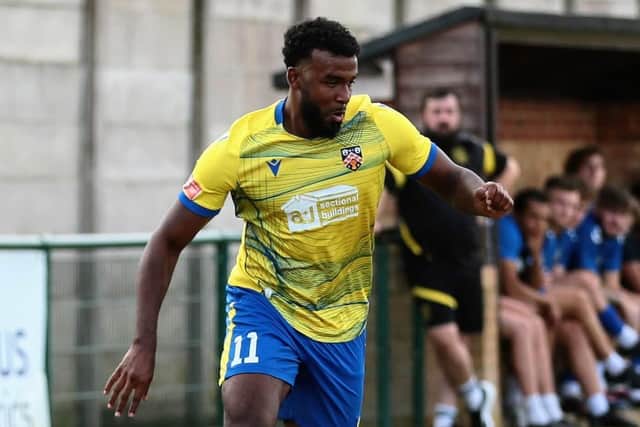 Zayn Hakeem netted a lastgasp winner for Wellingborough Town against Bourne on Tuesday (Picture: Rob Webb)