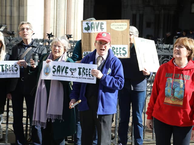 At the Royal Courts of Justice  members of Wellingborough Walks Action Group/National World