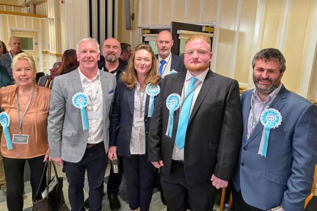 Cllr Helen Campbell (in centre), and Cllr Patrick McMillan (second from right)/National World