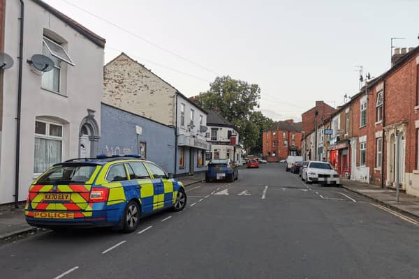 Police at the scene this evening. Picture: Logan MacLeod