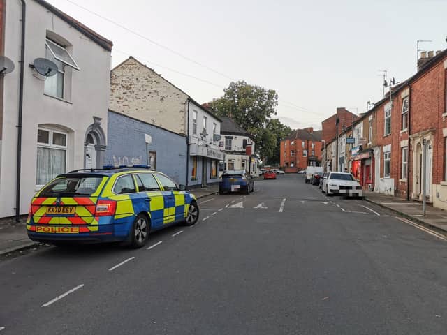 Police at the scene this evening. Picture: Logan MacLeod
