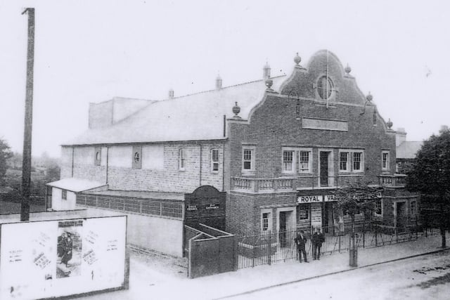 The Royal Variety Theatre in Rushden High Street in 1917, which is now the site of Asda