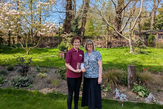 Activities coordinator Barbara McMahon and Kerry Devlin, of Clanfield Residential Home in Islip