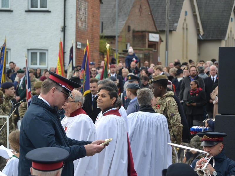 Hundreds gather at Broad Green in Wellingborough to pay respects at Remembrance Sunday service