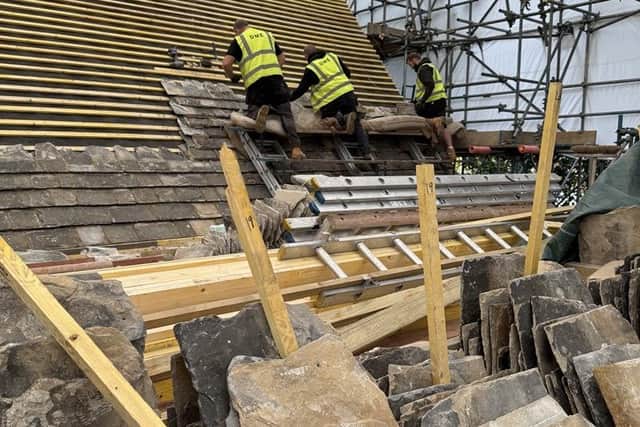 Collyweston slates installed by Messenger Group on the roof of Kettering Library - Cornerstone/NNC