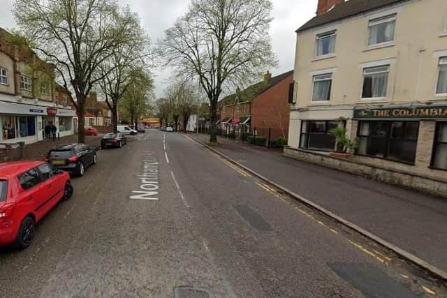 Emergency services were called to the collision in Northampton Road, Wellingborough on Monday night