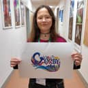 Tresham College student Regina with her winning Corby Town of Culture artwork/Corby Town of Culture