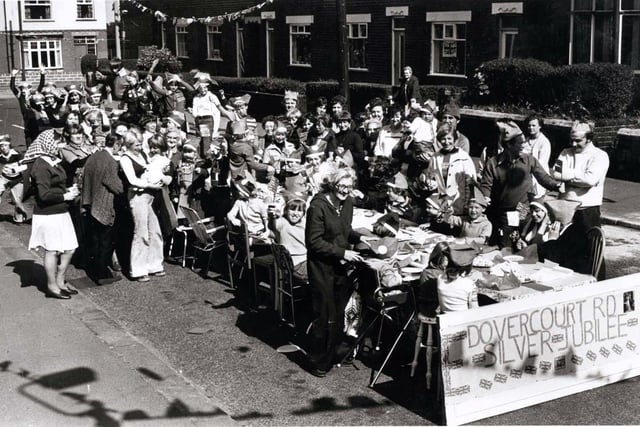A street party in Dovercourt Road, Sheffield on June 7, 1977 to celebrate the Queen's Silver Jubilee