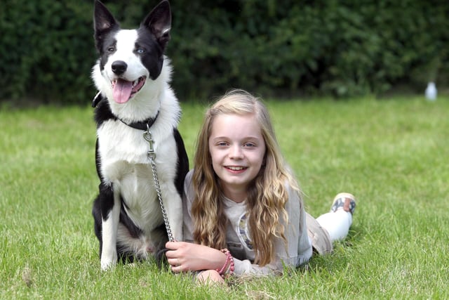Caldecott Novelty Dog Show  Freya Marlow, 12, from Corby with Muzzy who won the prettiest eyes category July 2012